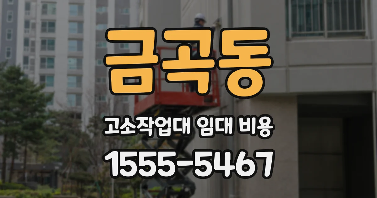 금곡동 고소작업대 임대 비용
