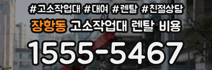 장항동 고소작업대 렌탈 비용
