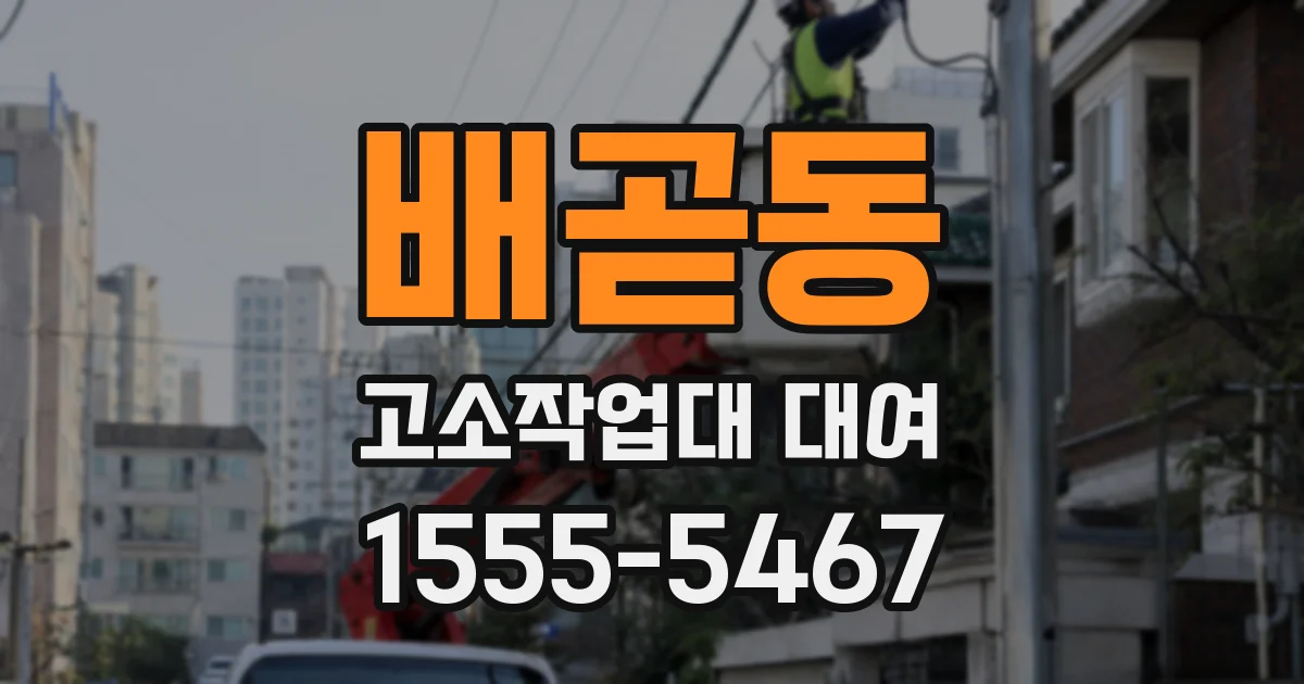 배곧동 고소작업대 대여