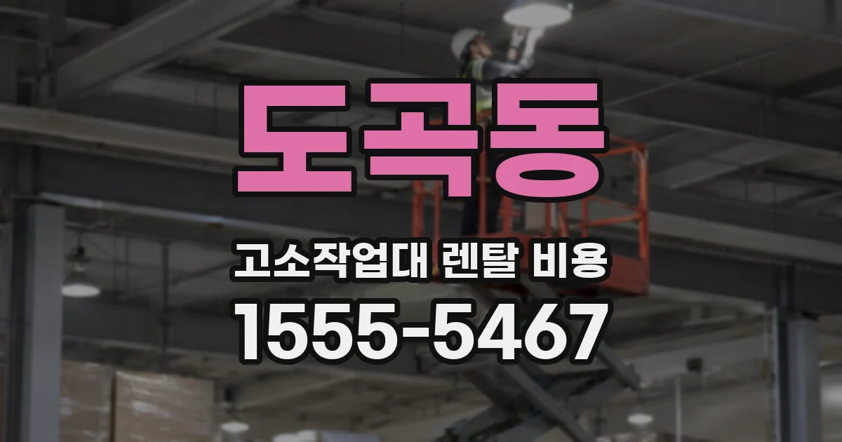 도곡동 고소작업대 렌탈 비용