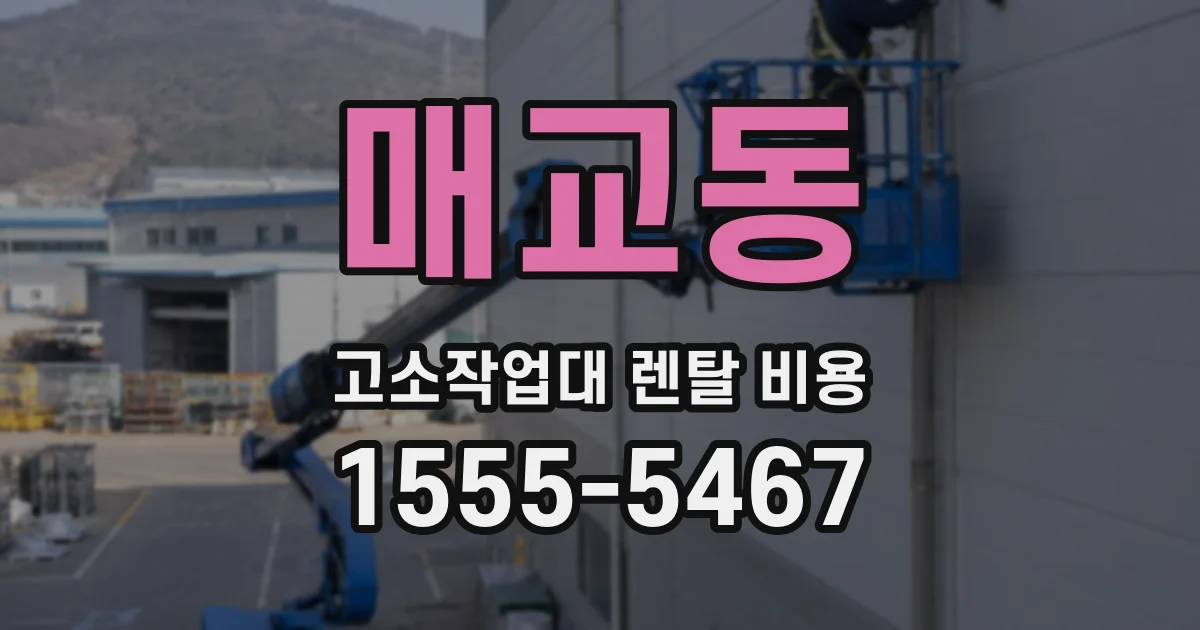 매교동 고소작업대 렌탈 비용