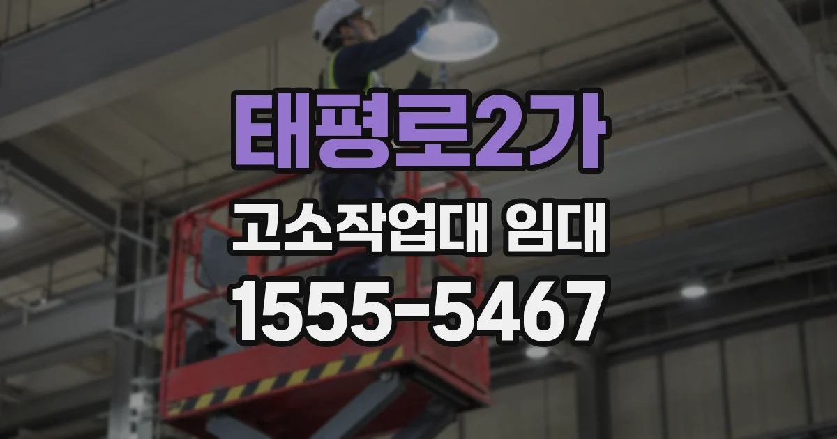 태평로2가 고소작업대 임대