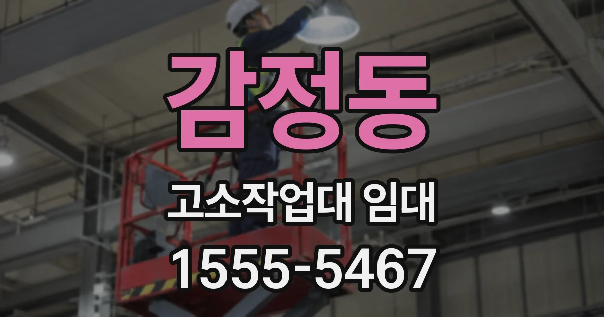 감정동 고소작업대 임대