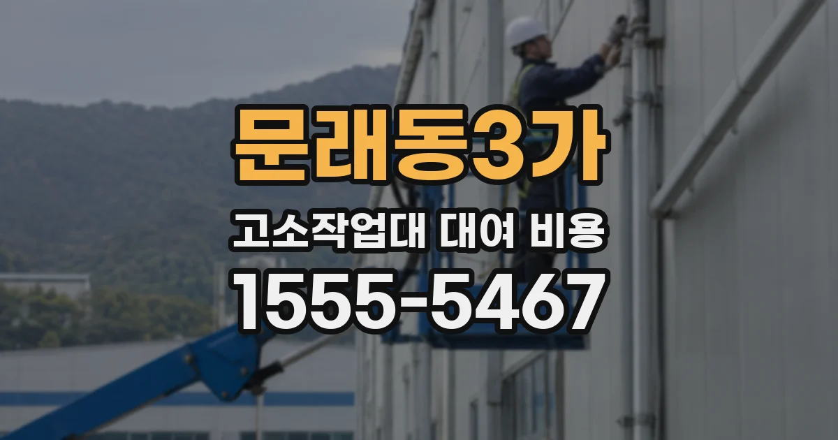 문래동3가 고소작업대 대여 비용