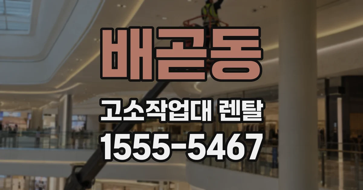 배곧동 고소작업대 렌탈