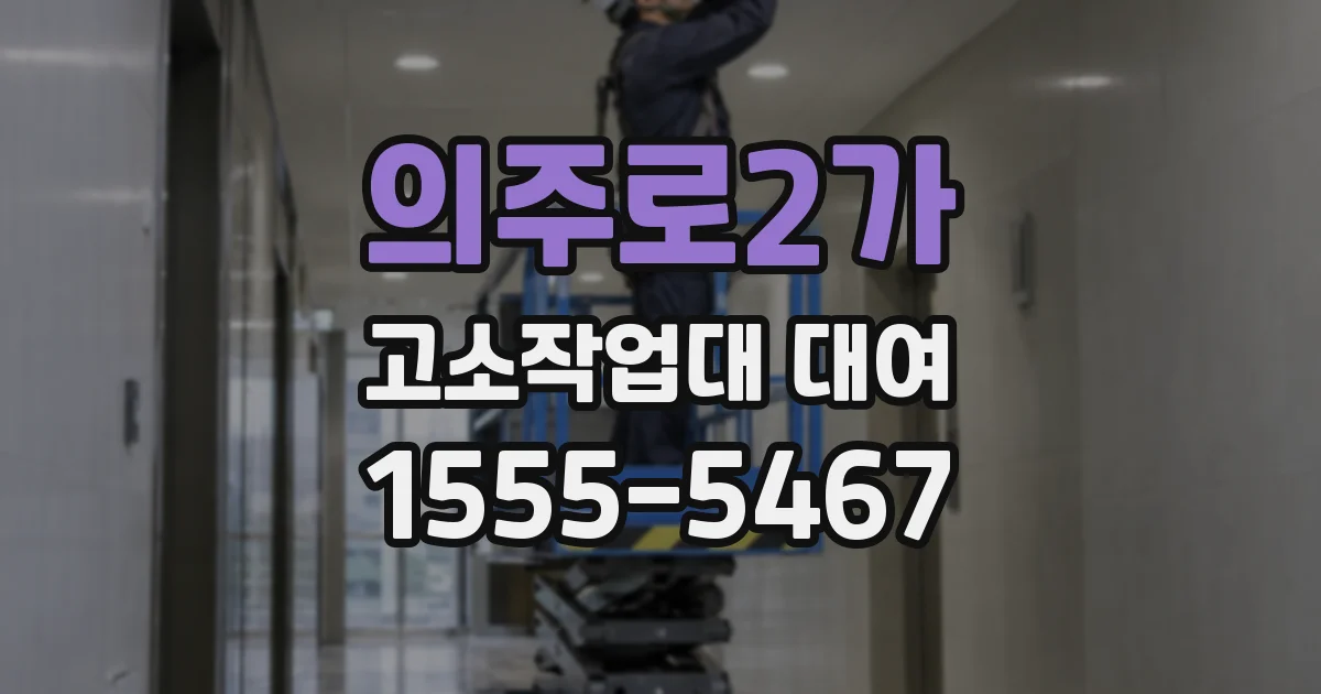 의주로2가 고소작업대 대여