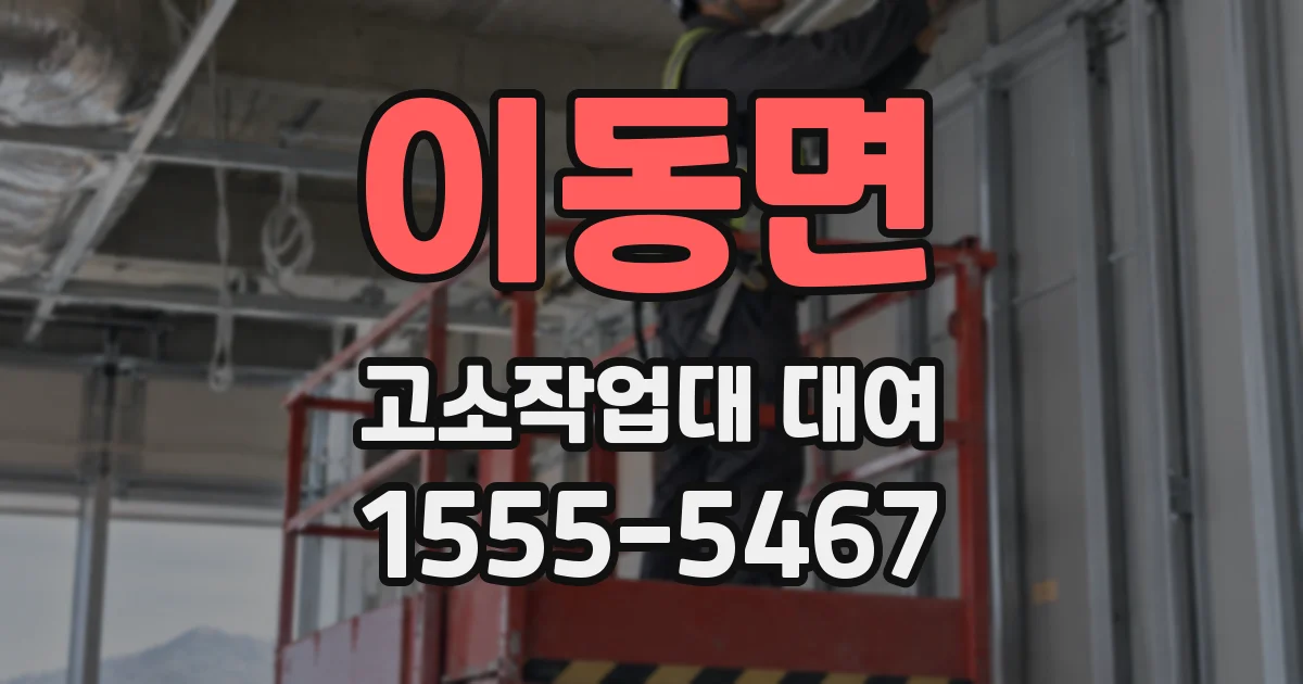 이동면 고소작업대 대여