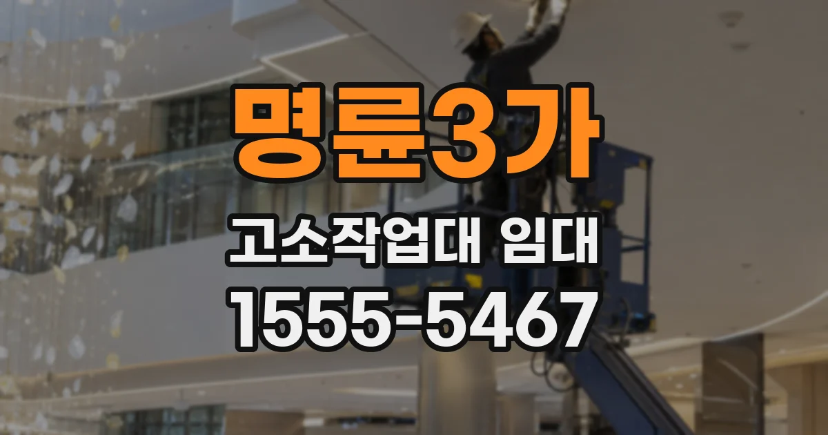 명륜3가 고소작업대 임대
