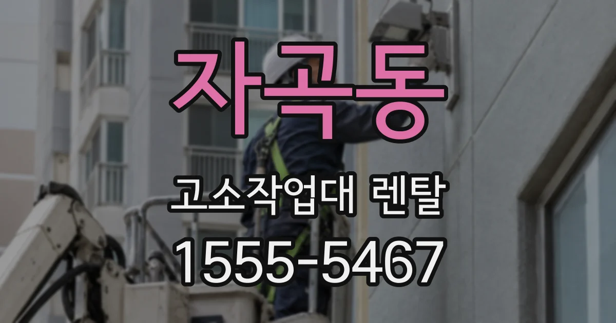 자곡동 고소작업대 렌탈