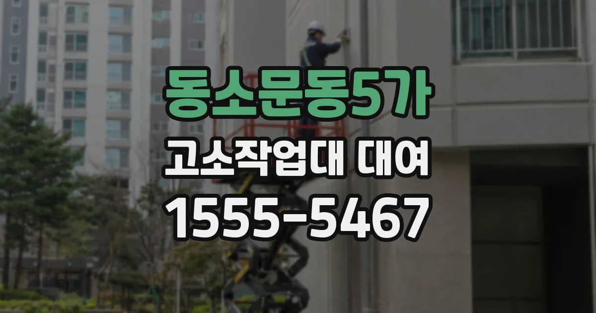 동소문동5가 고소작업대 대여