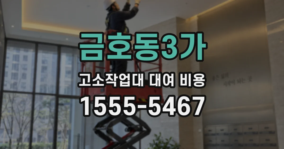 금호동3가 고소작업대 대여 비용