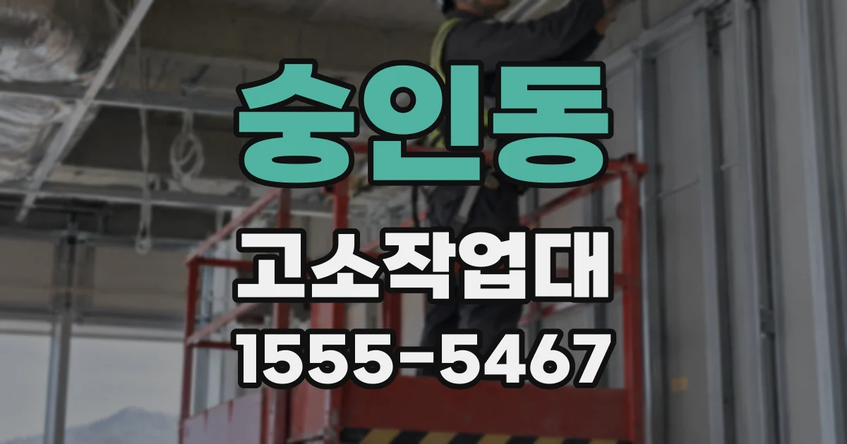 숭인동 고소작업대