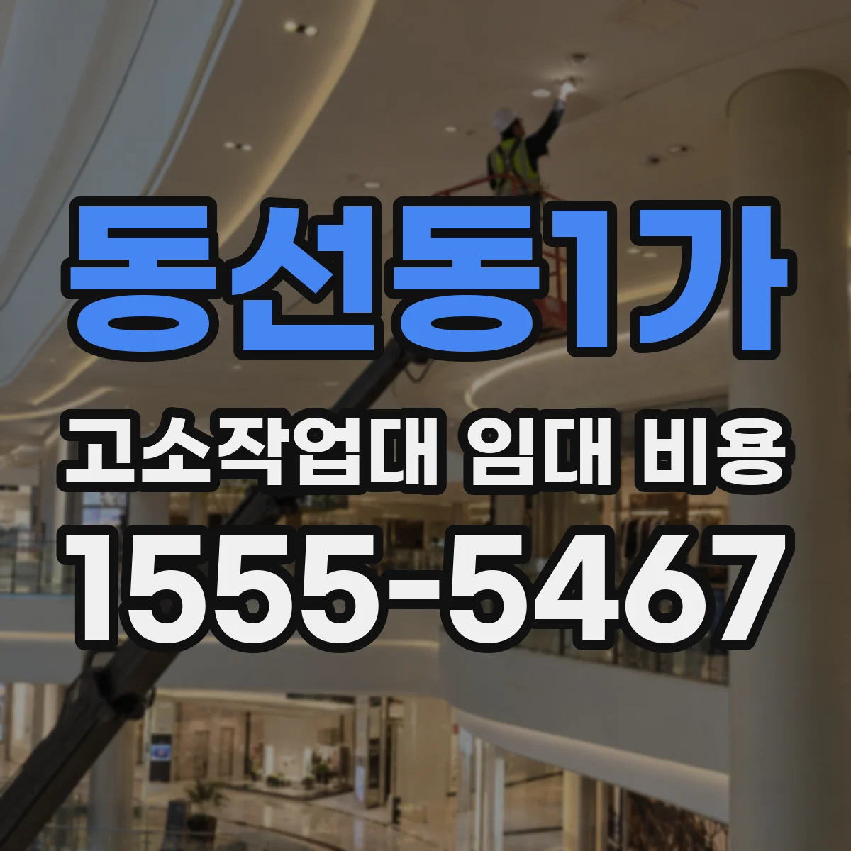 동선동1가 고소작업대 임대 비용