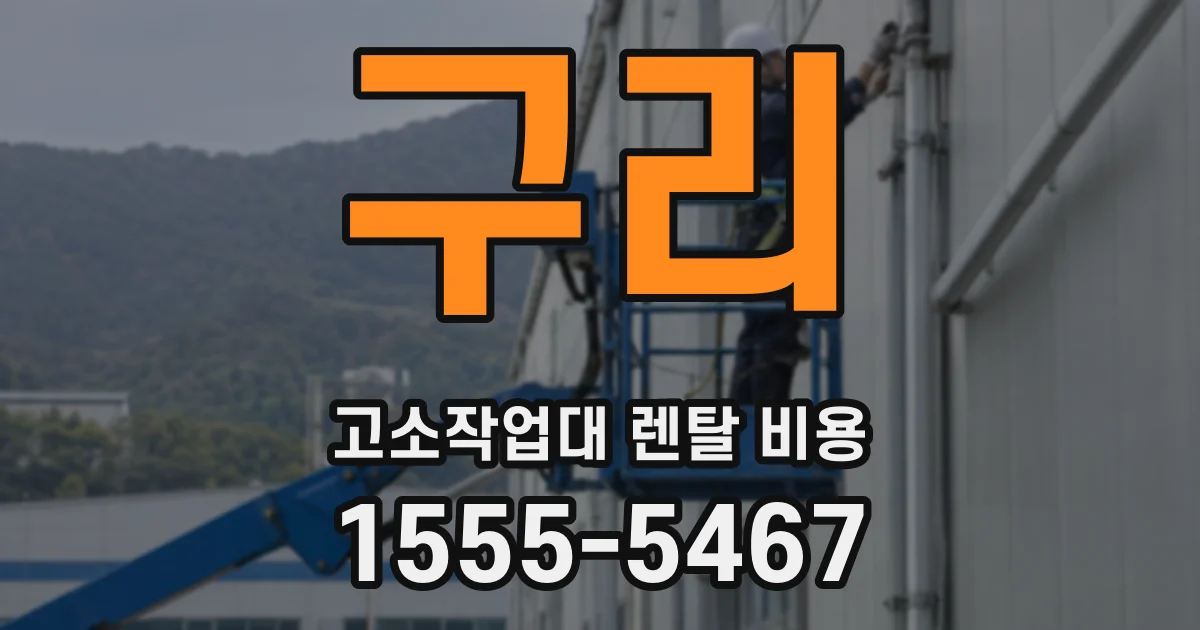 구리 고소작업대 렌탈 비용
