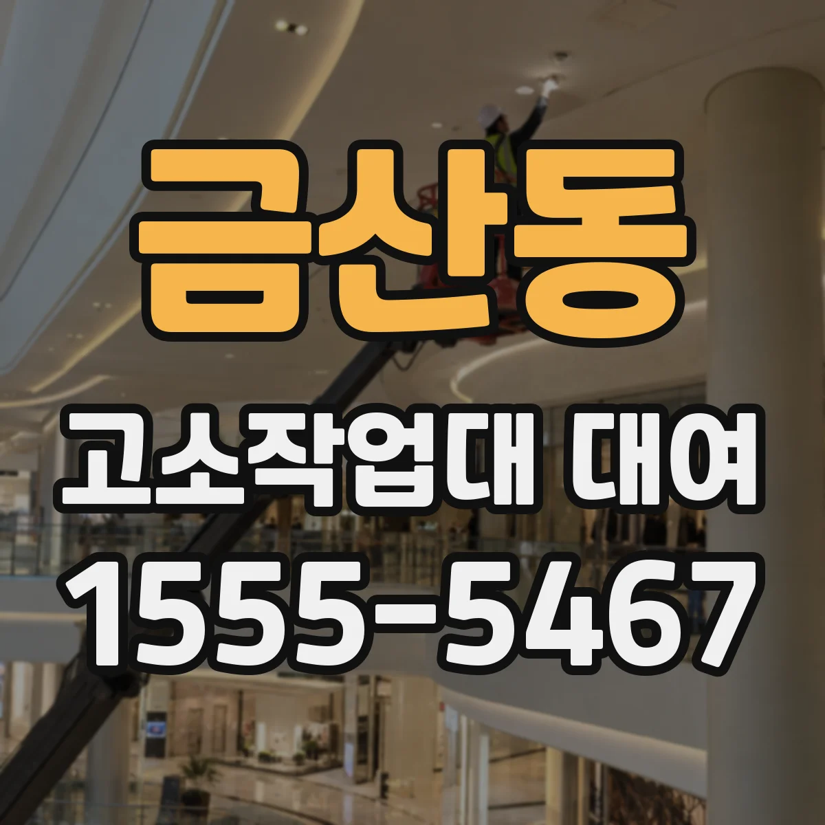 금산동 고소작업대 대여