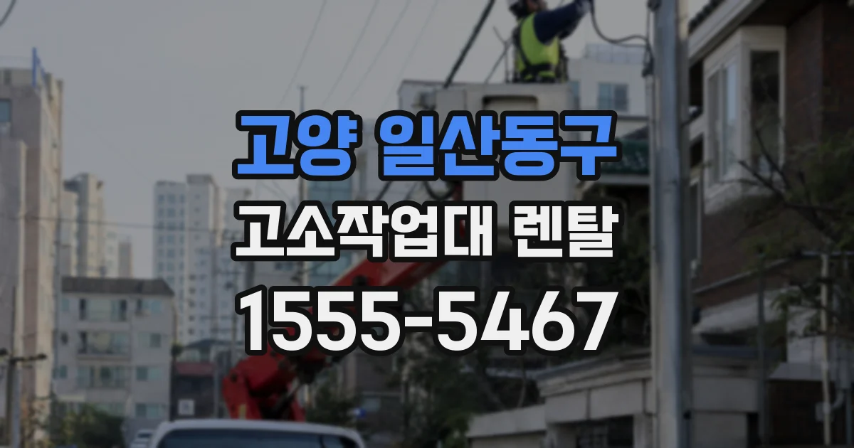 고양 일산동구 고소작업대 렌탈