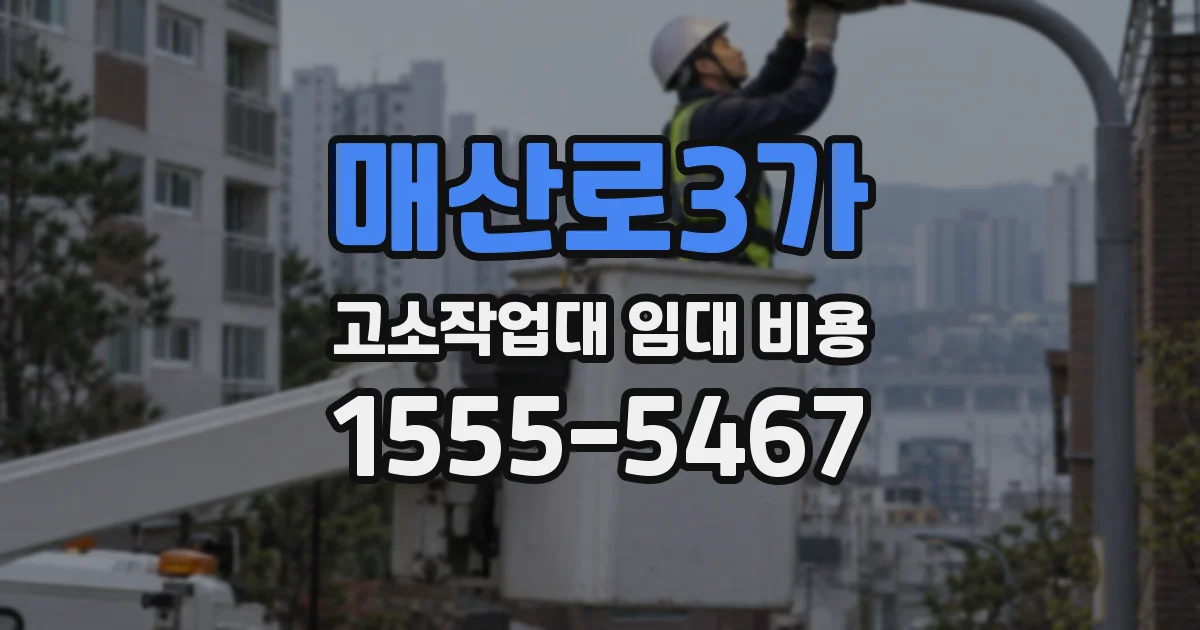 매산로3가 고소작업대 임대 비용