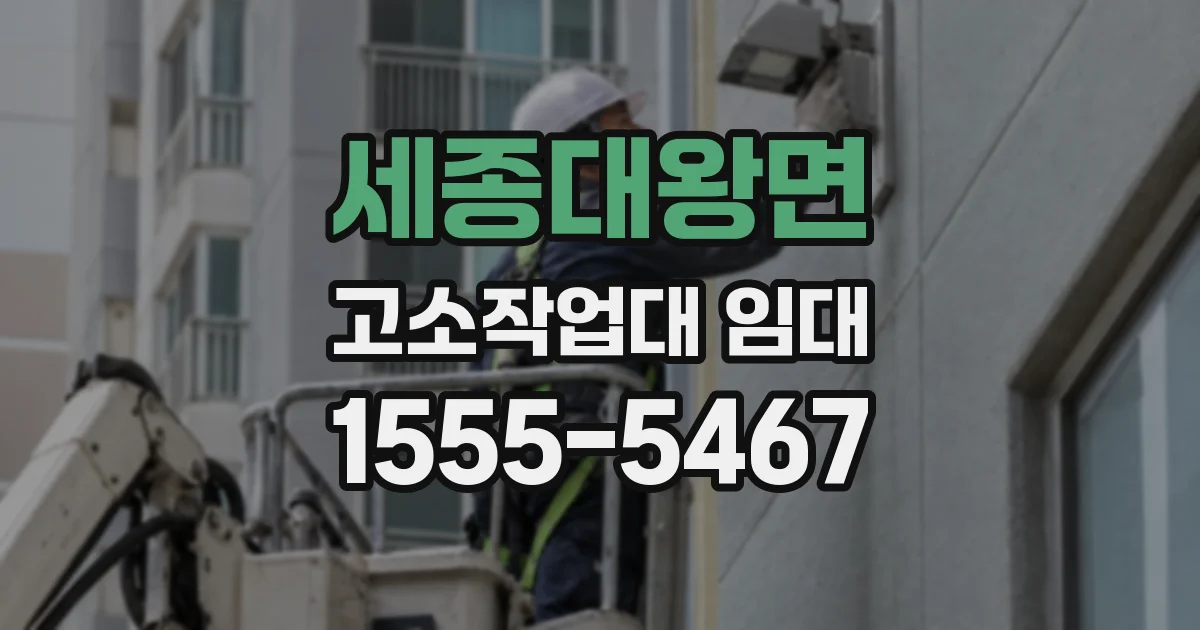 세종대왕면 고소작업대 임대
