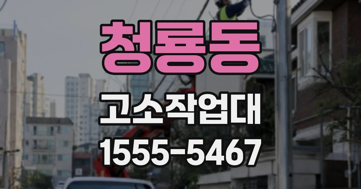 청룡동 고소작업대