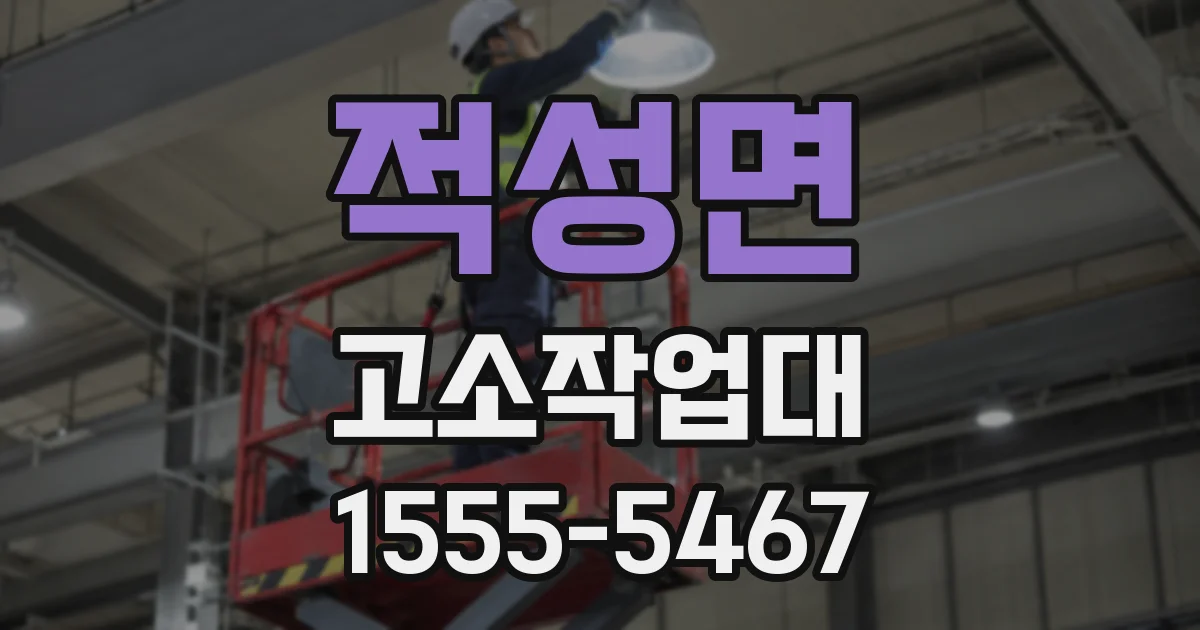 적성면 고소작업대