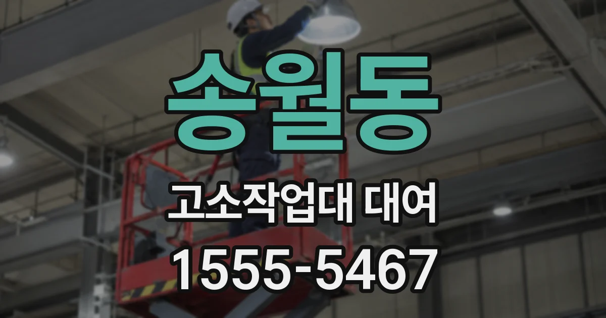 송월동 고소작업대 대여