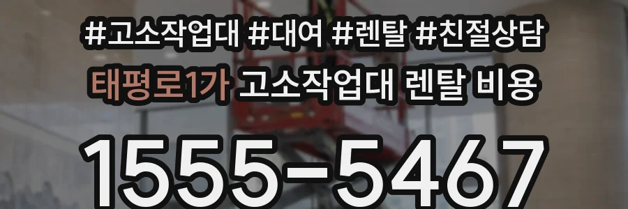 태평로1가 고소작업대 렌탈 비용
