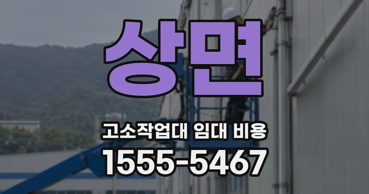 상면 고소작업대 임대 비용
