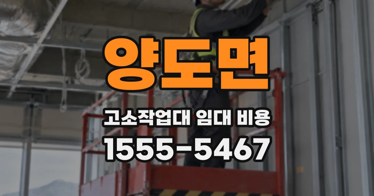 양도면 고소작업대 임대 비용