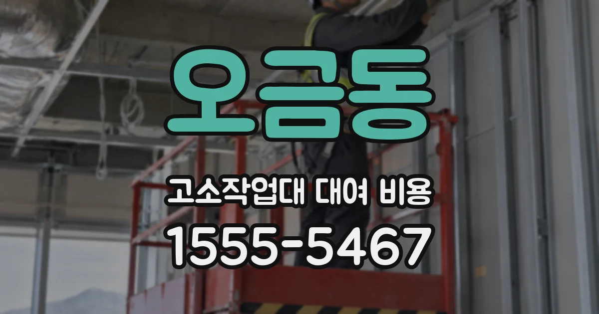오금동 고소작업대 대여 비용