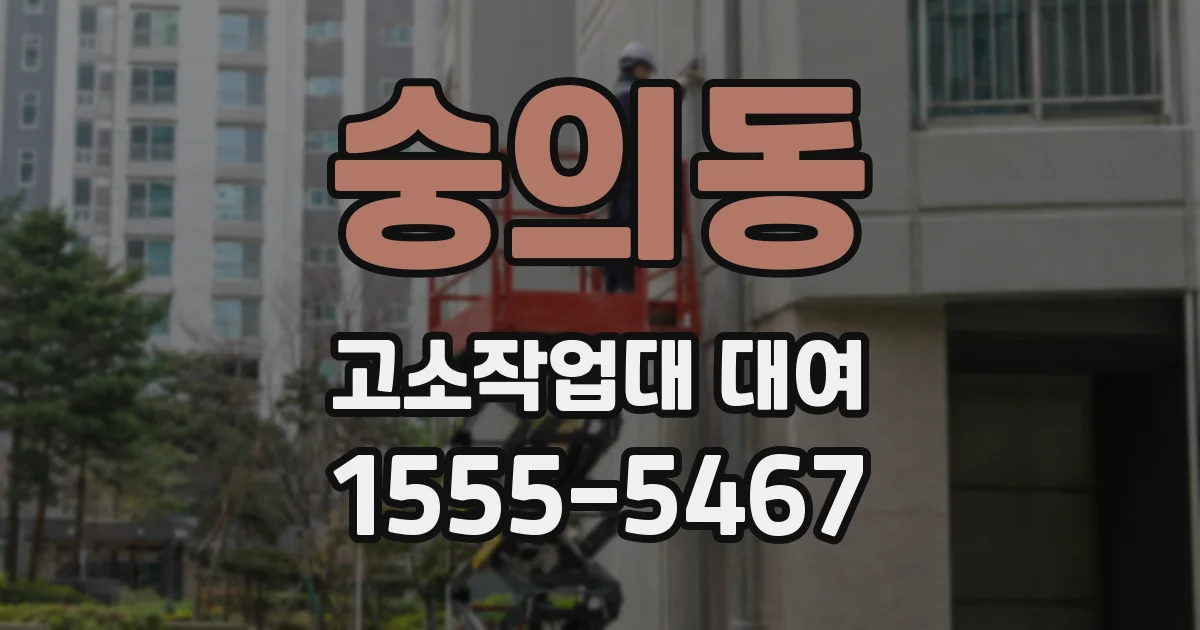 숭의동 고소작업대 대여