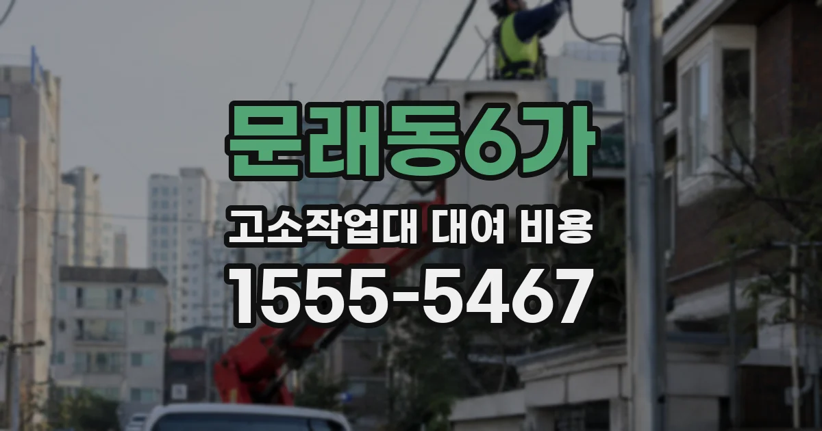 문래동6가 고소작업대 대여 비용