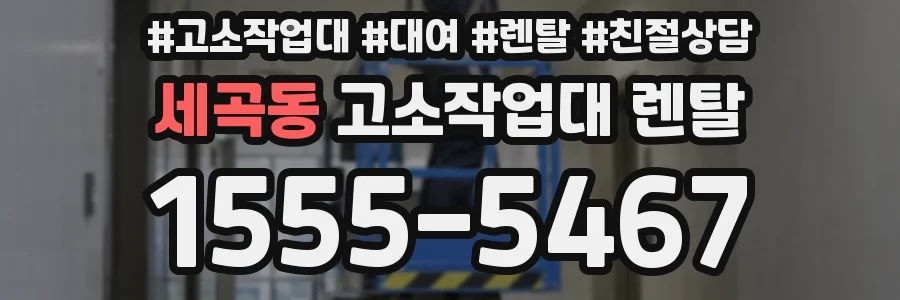 세곡동 고소작업대 렌탈