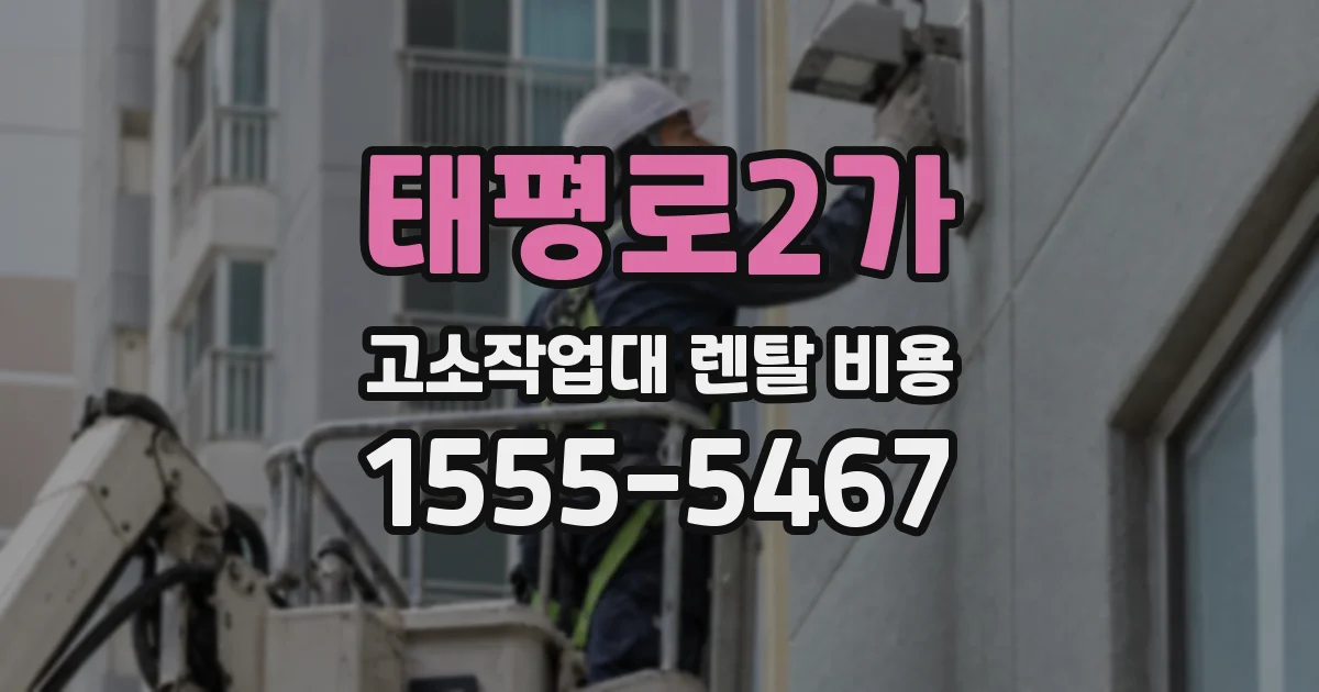 태평로2가 고소작업대 렌탈 비용