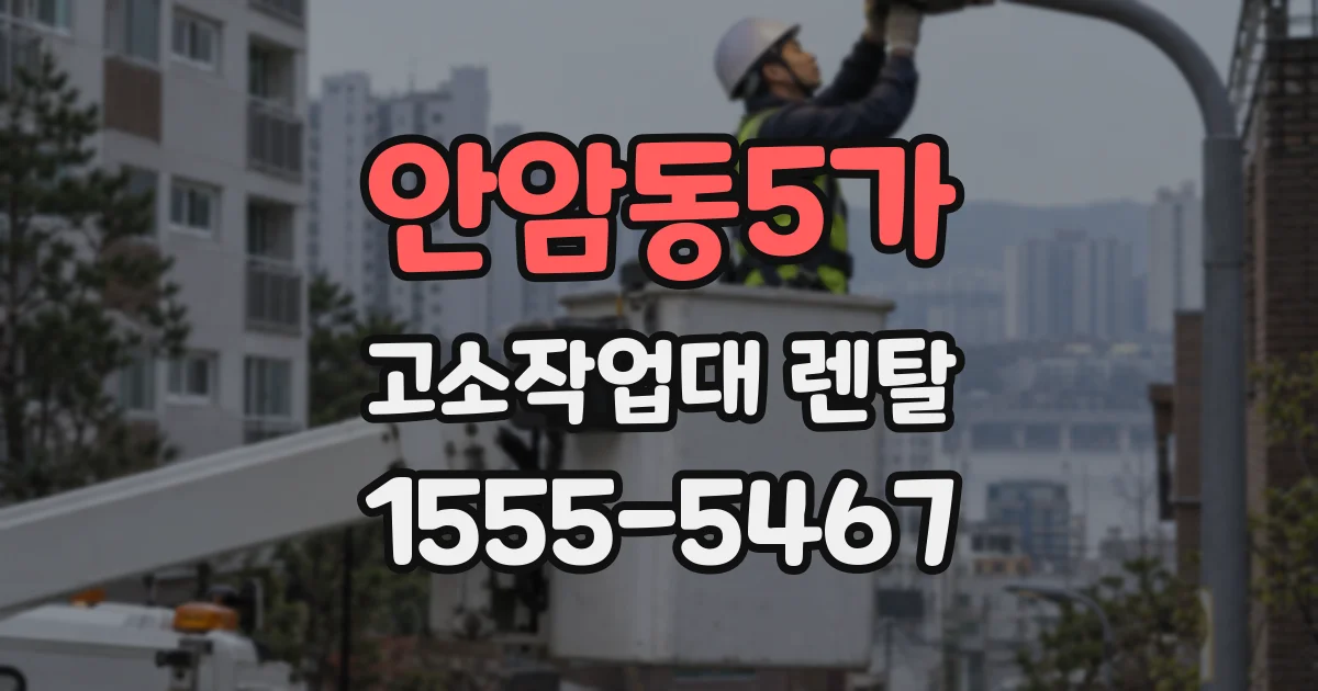 안암동5가 고소작업대 렌탈