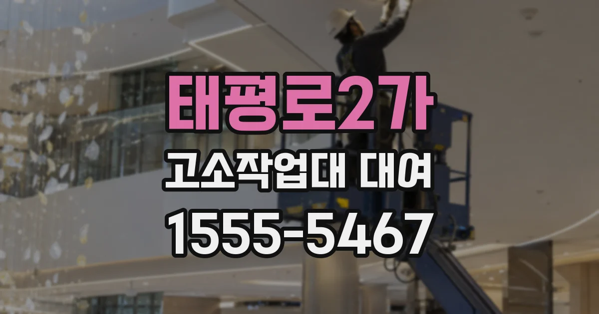 태평로2가 고소작업대 대여