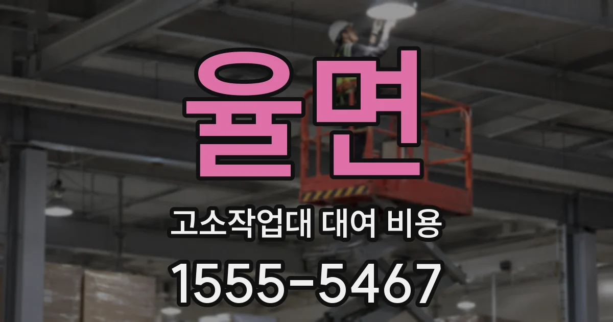 율면 고소작업대 대여 비용