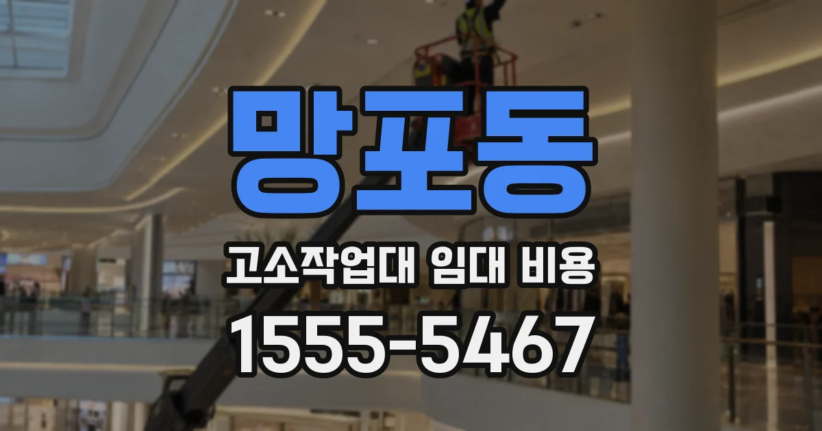 망포동 고소작업대 임대 비용
