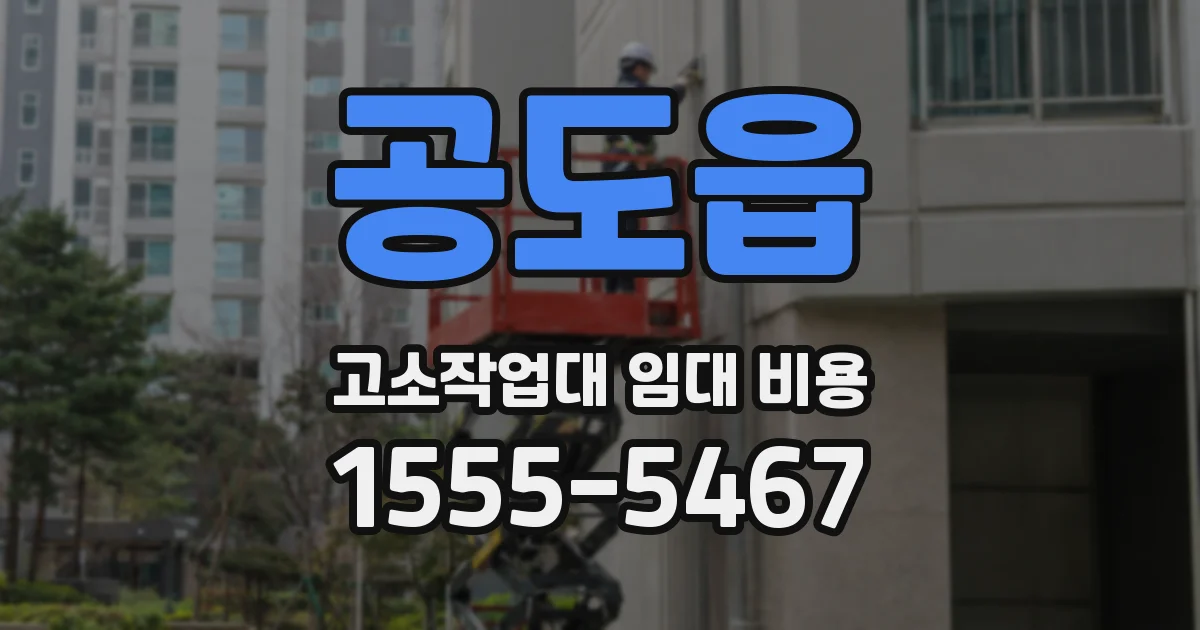 공도읍 고소작업대 임대 비용