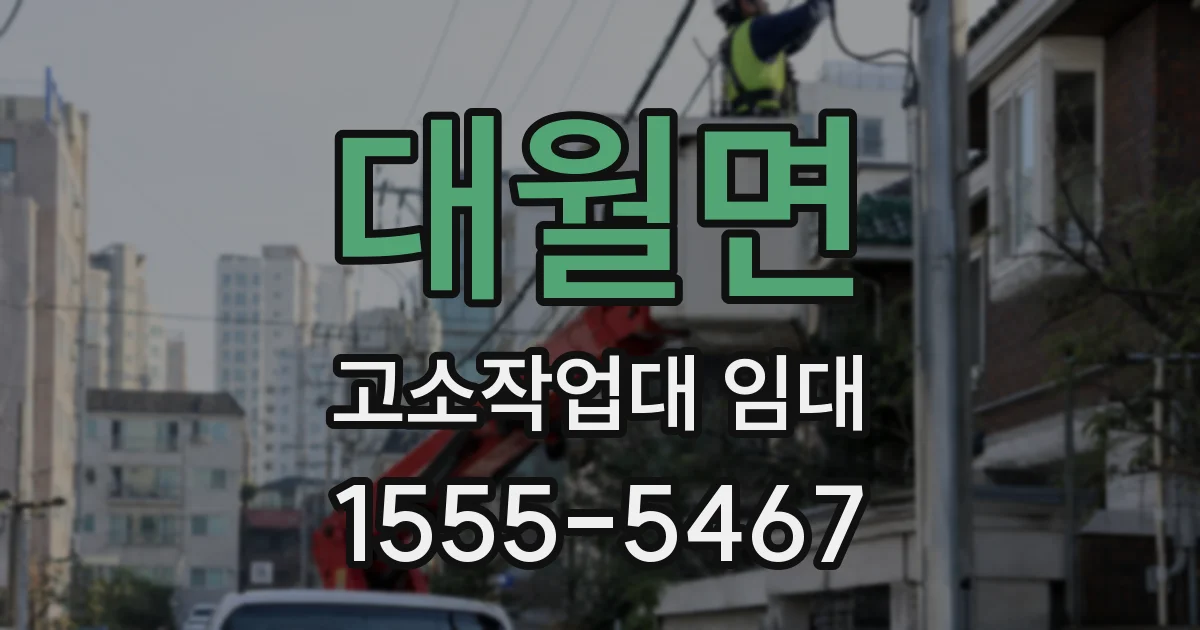대월면 고소작업대 임대