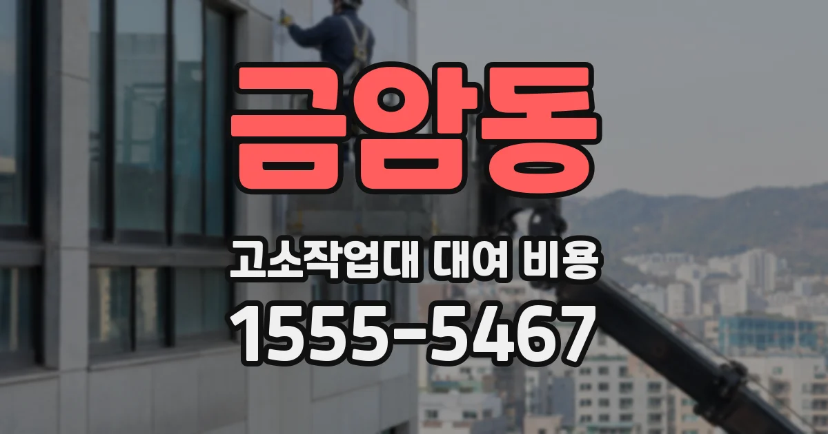 금암동 고소작업대 대여 비용
