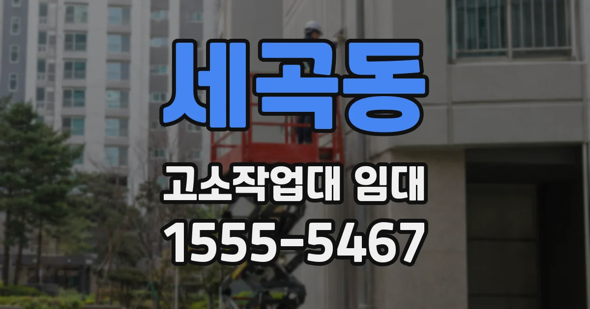 세곡동 고소작업대 임대