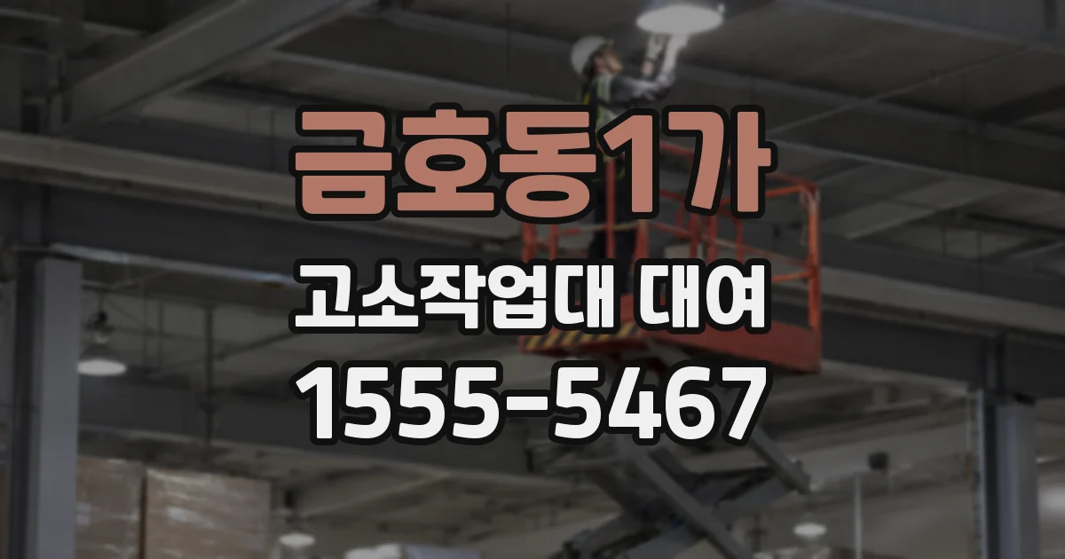 금호동1가 고소작업대 대여