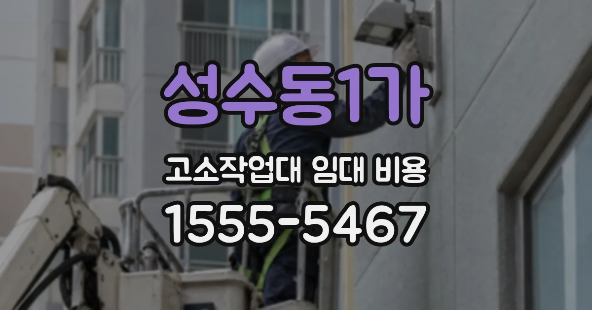 성수동1가 고소작업대 임대 비용