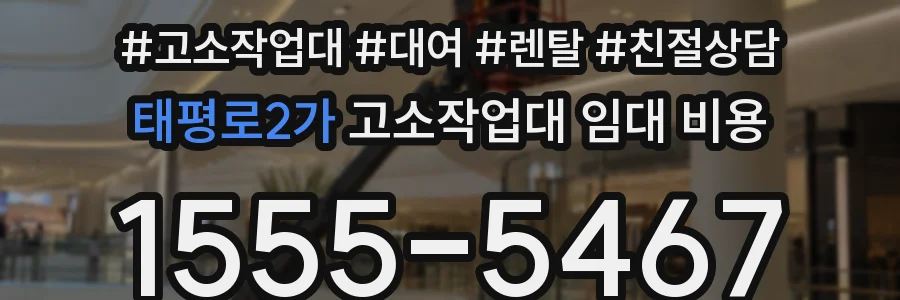 태평로2가 고소작업대 임대 비용