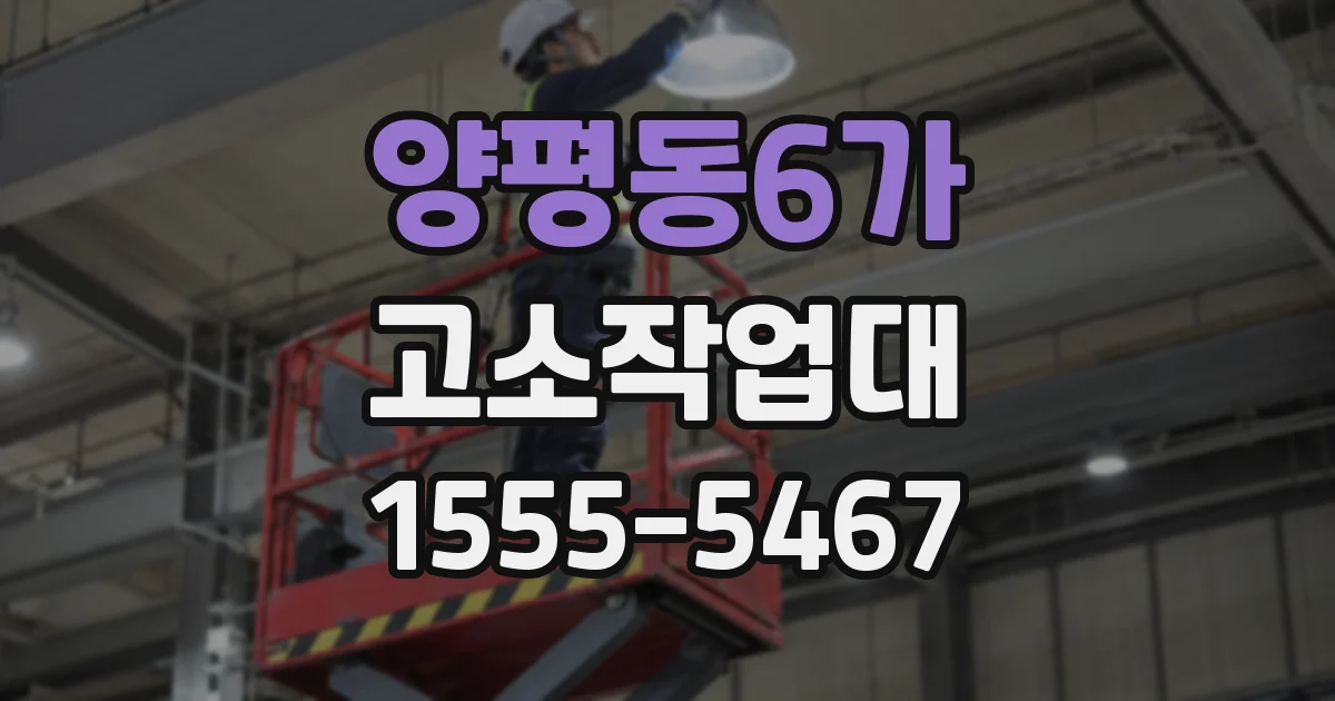 양평동6가 고소작업대