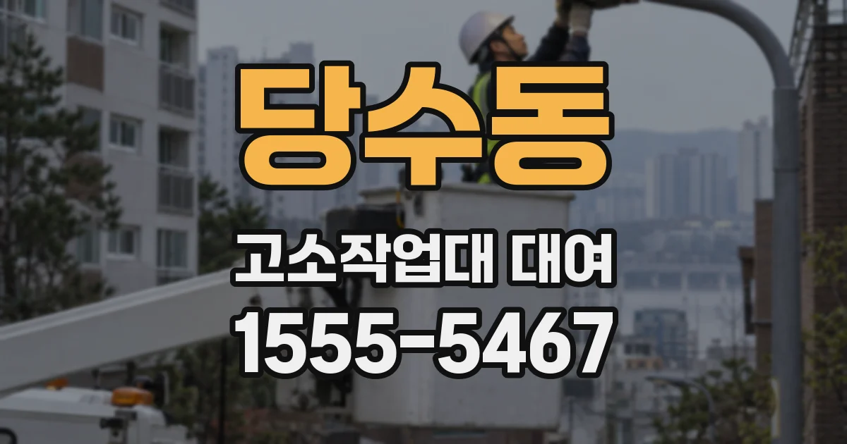 당수동 고소작업대 대여