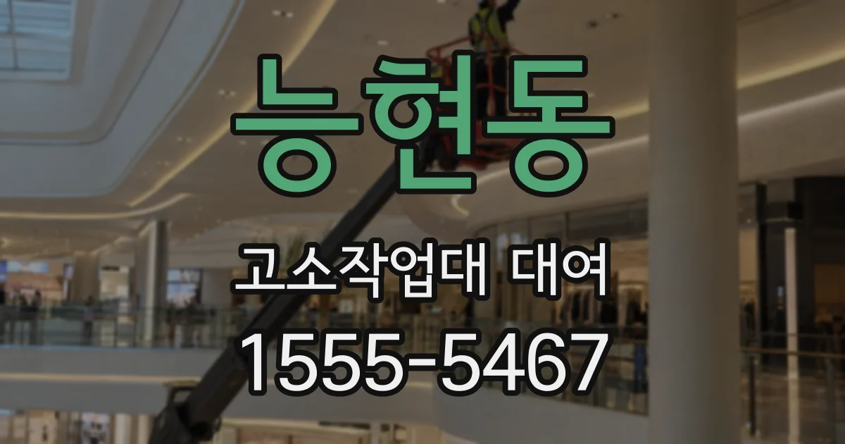 능현동 고소작업대 대여