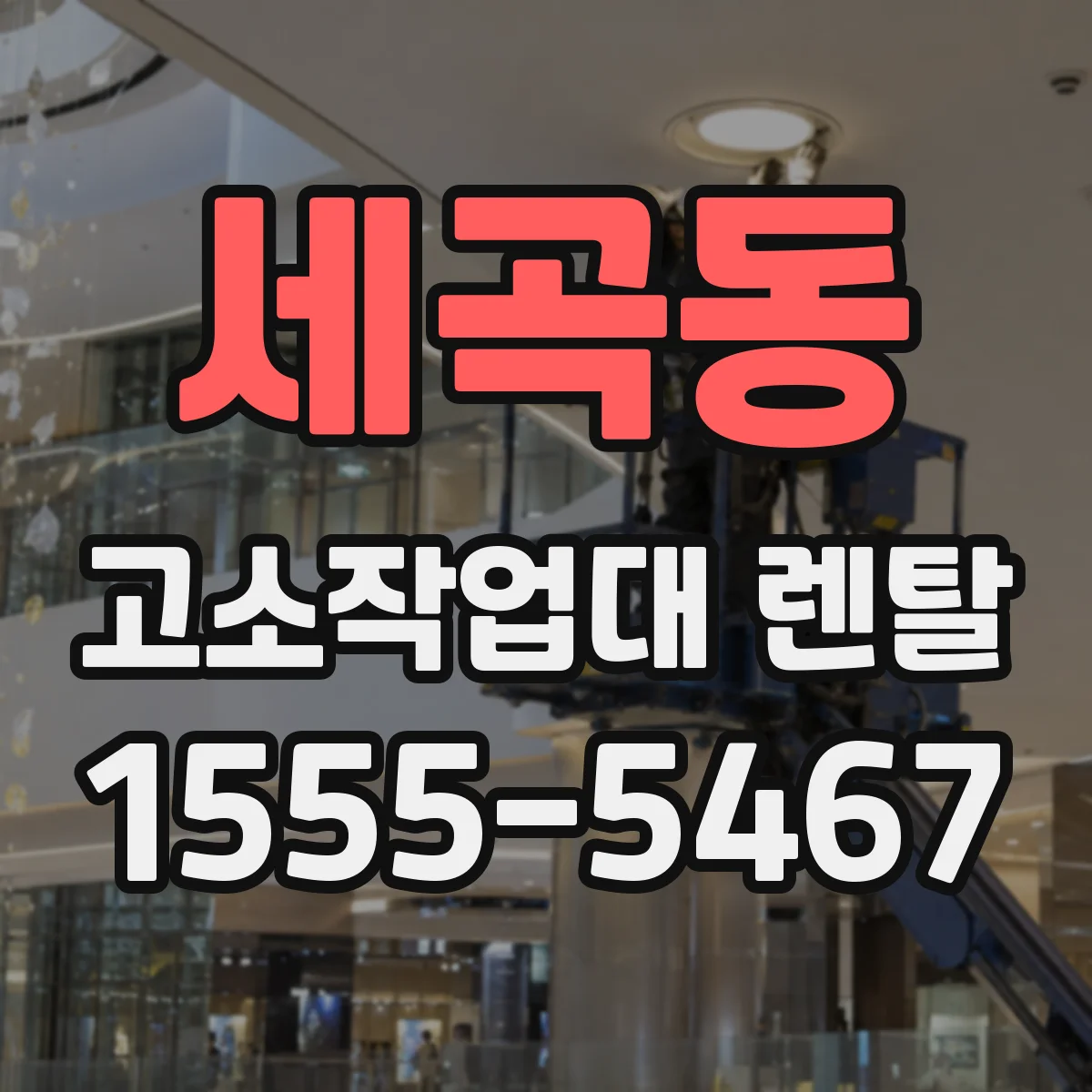 세곡동 고소작업대 렌탈