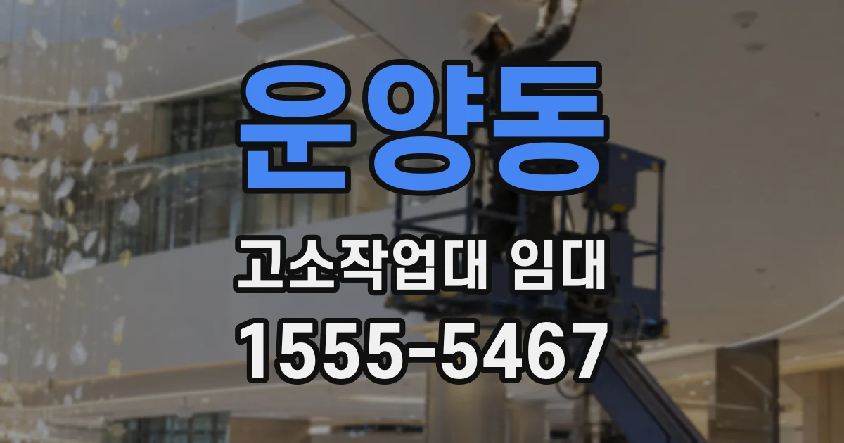 운양동 고소작업대 임대