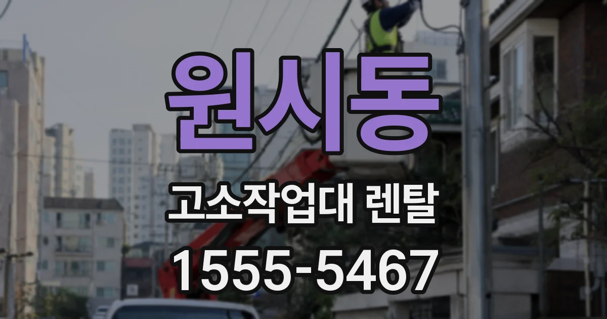 원시동 고소작업대 렌탈